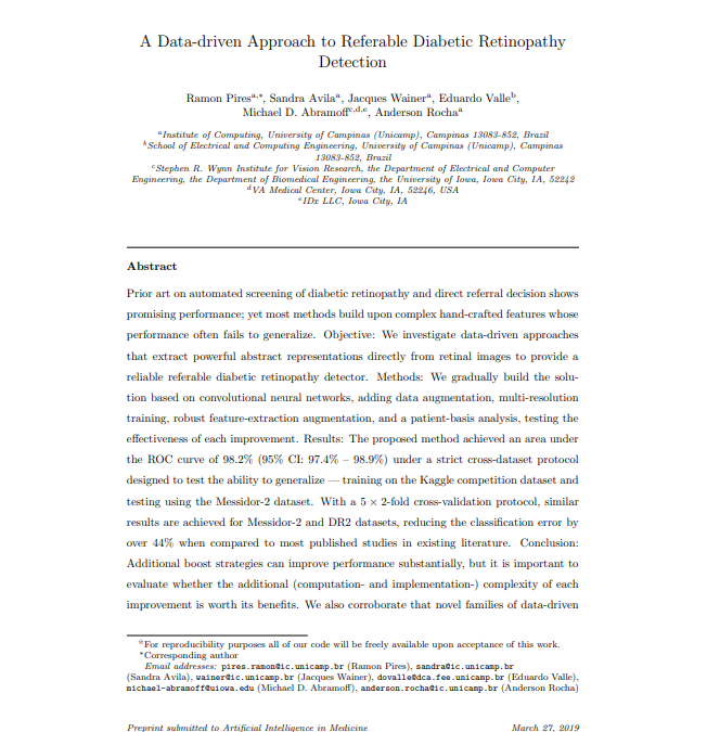 A Data-driven Approach to Referable Diabetic Retinopathy Detection