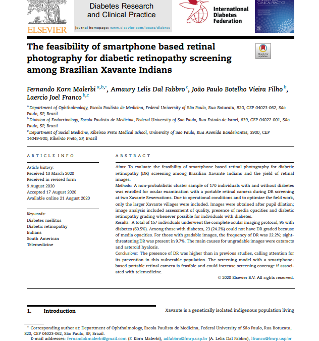 Feasibility of screening for diabetic retinopathy using artificial intelligence, Brazil